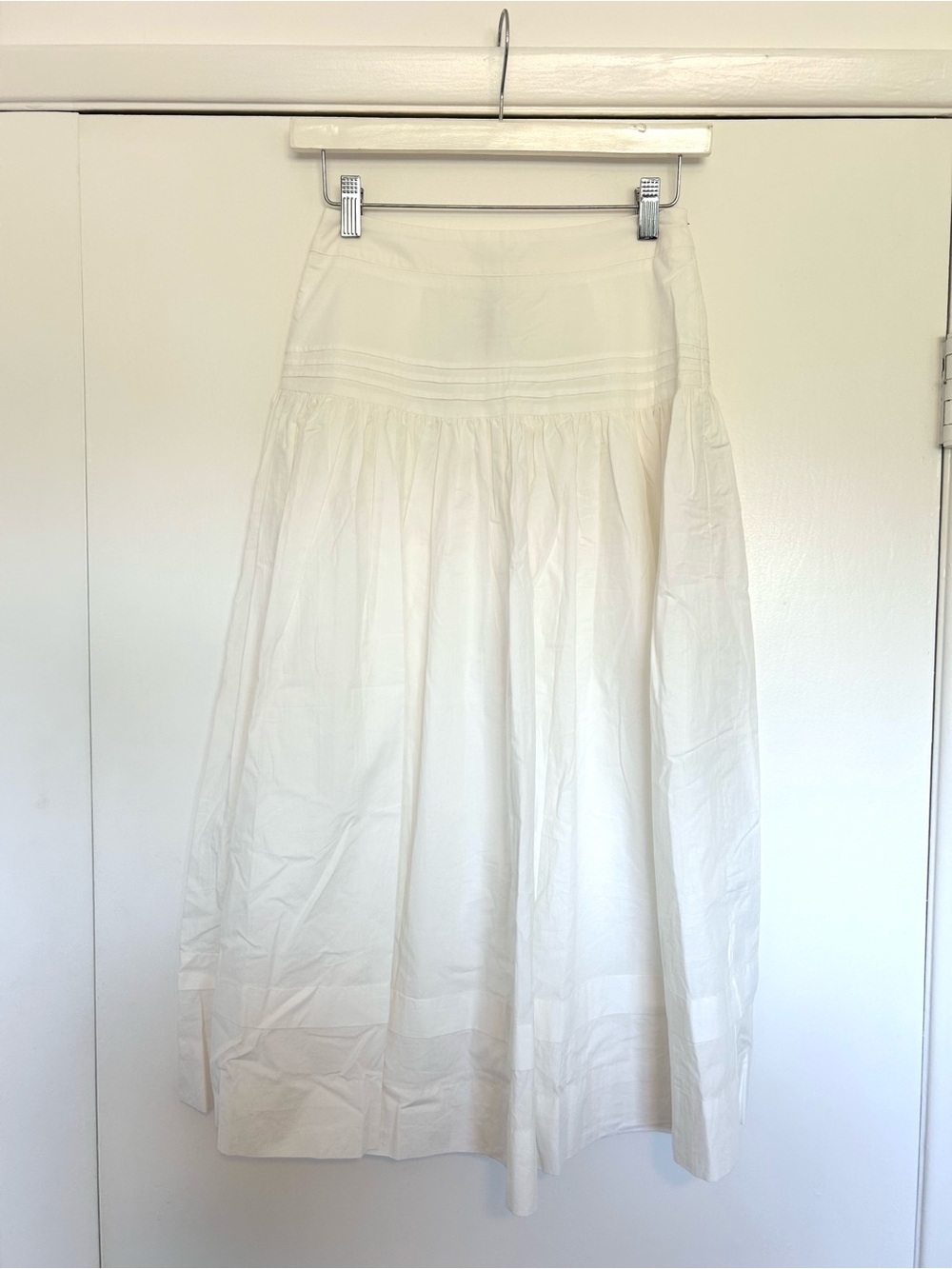 Women's White Peasant Boho Skirt